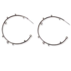 Lety Hoop Earrings In Hematite